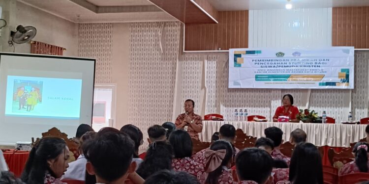 Bimbingan Pra Nikah dan Pencegahan Stunting di Kota Bitung, Penyuluh Kristen Himbau Para Siswa Hindari Pernikahan Dini