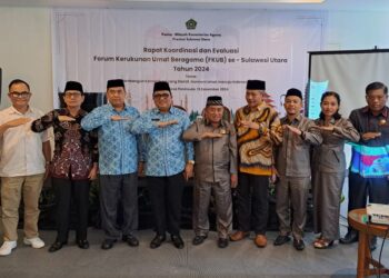 Rakor dan Evaluasi FKUB Se-Sulut, Bangun Komunikasi Efektif, Harmoni Umat Menuju Indonesia Emas
