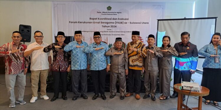 Rakor dan Evaluasi FKUB Se-Sulut, Bangun Komunikasi Efektif, Harmoni Umat Menuju Indonesia Emas